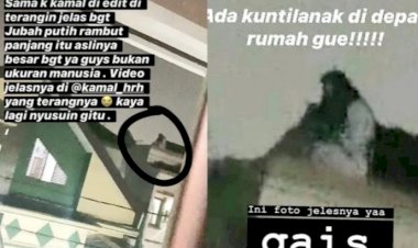 Viral! Hiii Ngeri Kuntilanak Nongkrong di Atas Rumah Warga