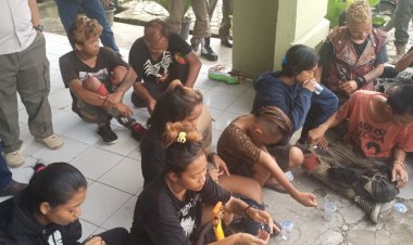 Meresahkan, Belasan Anak Punk Diamankan Satpol PP Sarolangun