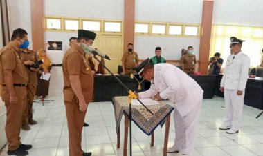 Bupati Bungo Mashuri Lantik 10 Rio/Kades di Pelepat Ilir