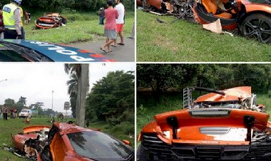 Kecelakaan Mengerikan Supercar McLaren di Tol Jagorawi