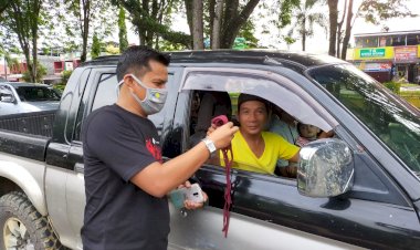 Tunjukkan Kepedulian, PT HAN Merangin Bagikan Masker ke Pengguna Jalan