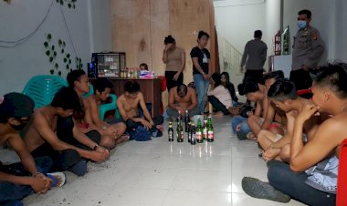 Razia Jam Malam Merangin, Belasan Pemuda dan 5 Wanita Penghibur Diamankan
