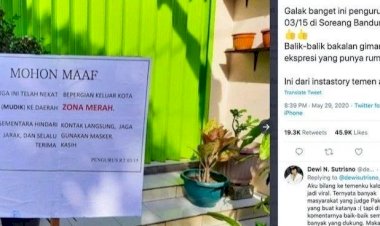 Viral! Warga Nekat Mudik di Zona Merah, Rumahnya Dipasang Pengumuman oleh Pak RT