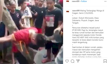 Viral, Pencuri Motor Babak Belur Dihakimi Massa