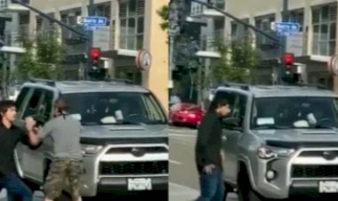 Viral Video Mahasiswa Indonesia Adu Jotos di Jalanan Robohkan Pria Rasis AS