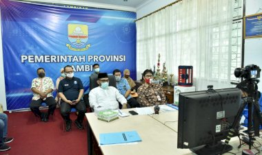 Pj Sekda Provinsi Jambi Ikuti Vicon Lomba Inovasi Daerah Penyiapan Tata Normal Baru