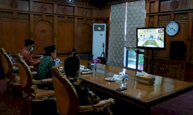 Upaya Mempererat Silaturahmi untuk Meningkatkan Pembangunan, Gubernur Jambi halalbihalal Virtual dengan Bupati/Walikota