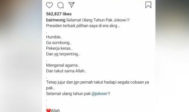Baim Wong Dihujat Netizen Akibat Ucapan ke Jokowi, Begini Perubahan Postingannya...
