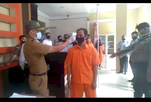 Dipindahkan ke Lapas, 8 Tahanan di Muarojambi Ini Jalani Rapid Test