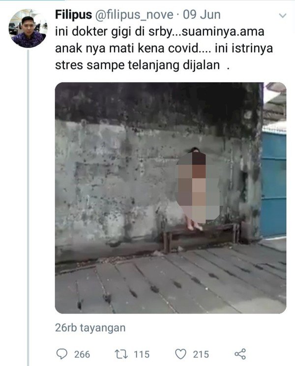 Viral! Wanita Diduga Dokter, Tak Berpakaian di Jalan Kota Surabaya