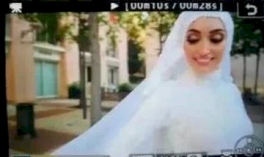 Viral! Video Pengantin Wanita Berfoto Detik-detik Ledakan di Beirut