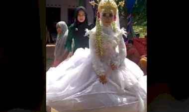 Viral Pasangan Ini Menikah Tapi Pakaian dan Hidungnya Bikin Salfok, Netizen: Aku Kira Dia Melayang?