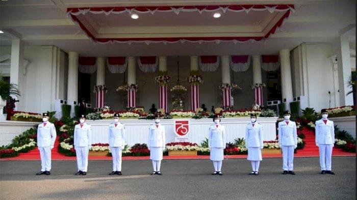 Ini Dia 3 Anggota Paskibraka Bertugas Mengibarkan Bendera Merah Putih di Istana Negara