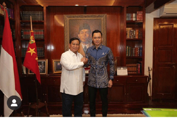 AHY Posting Foto Bareng Prabowo, Netizen: Prabowo Hebat dan AHY Energik