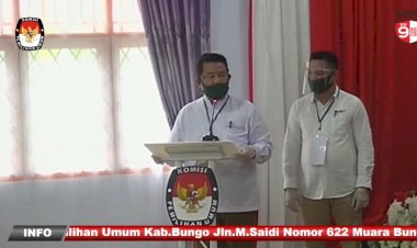 Resmi Sudirman Zaini dan Erick Muhammad Hendrizal Daftar KPU Bungo: Kami Sudah Deklarasi