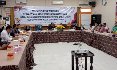 Berkas Ketiga Paslon Belum Lengkap, KPU Provinsi Jambi Beri Waktu Perbaikan