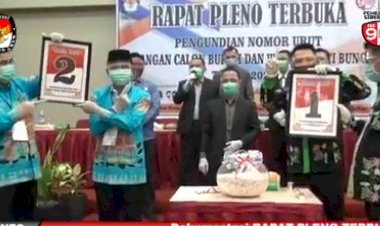 Cabut Nomor Urut Paslon Hamas-Apri Nomor 2 dan Sudirman-Erick Nomor 1