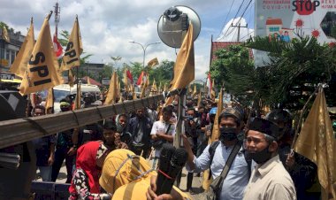 Di Tengah Bahaya Corona, Ratusan Anggota SPI Lakukan Aksi di Kota Jambi