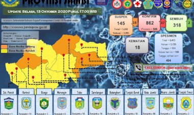 Pasien Positif Corona Bertambah 37 Orang Hari Ini di Jambi, Johansyah:  Ada Dokter dan ASN