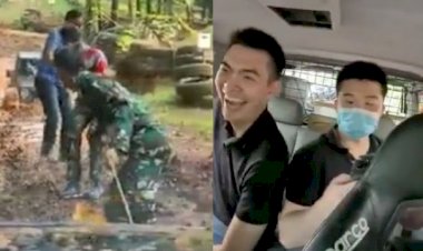 Viral! Pemuda Ngakak Saat Anggota TNI Menarik Mobil Mogok, Fadli Zon: Mereka Melayani Siapa?