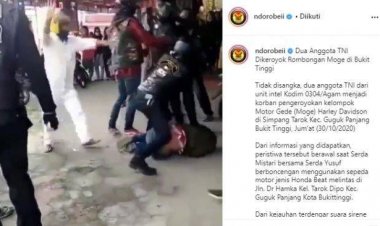 Geng Motor Harley Keroyok Prajurit TNI di Bukittinggi Viral, Dua Pelaku Tersangka