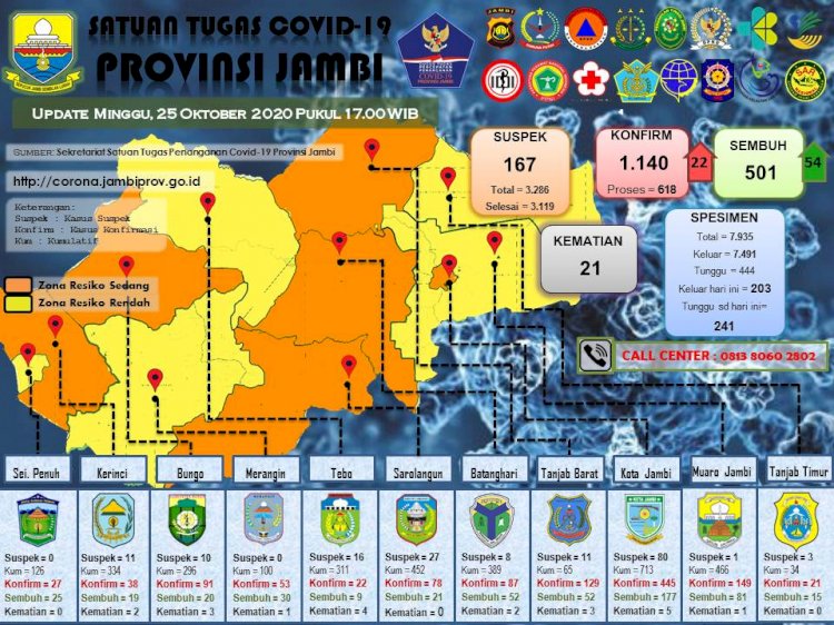 Pecah Rekor, 54 Pasien Corona Jambi Dinyatakan Sembuh Hari Ini