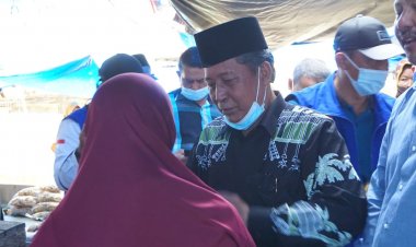 Sapa Pedagang di Tebo, Abdullah Sani Blusukan ke Pasar Sarinah Rimbo Bujang