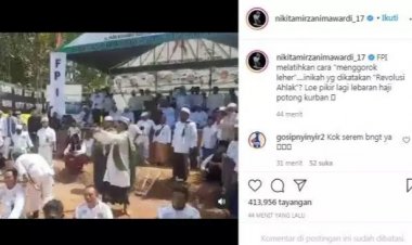 VIRAL! Nikita Mirzani Bagikan Video Diduga FPI Latihan 'Gorok' Leher: Inilah Revolusi Akhlak?