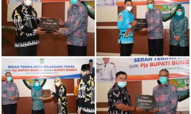Serah Terima Nota dari Pjs Bupati Bungo kepada Bupati Bungo Defenitif