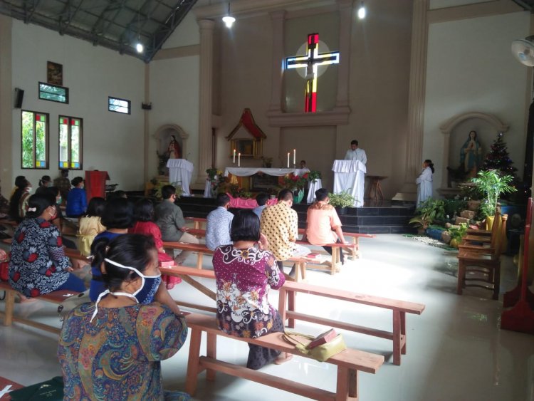 Ibadah Natal di Perbatasan Jambi, Gunakan Protokol Kesehatan & Tetap Meriah