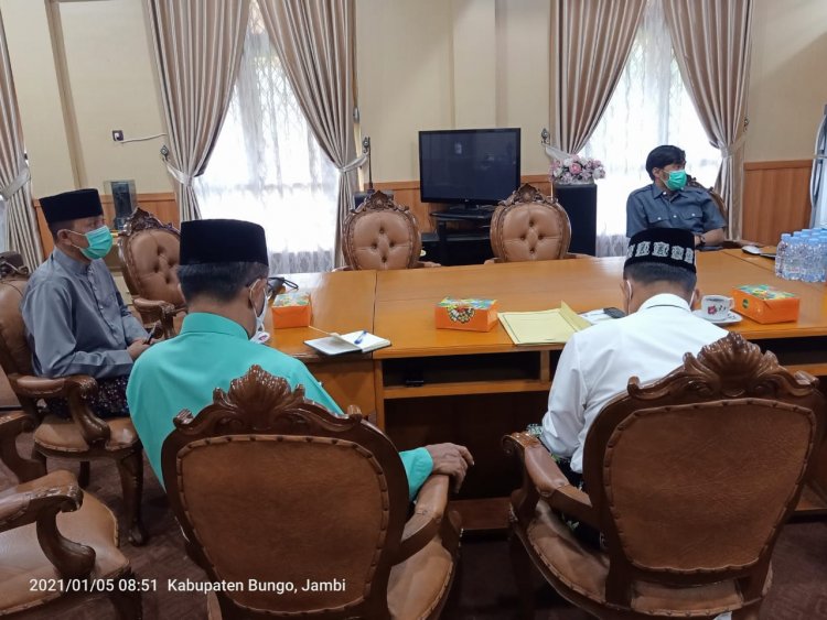 Vidcon Dua Kementerian dan BNPB, Wabup Bungo Sebut Vaksinasi Hingga ke Daerah