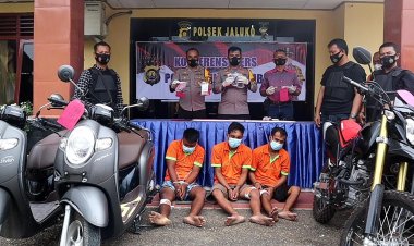 Beraksi di Belasan TKP, 3 Pelaku Curanmor Ini Ditangkap Polisi Muarojambi