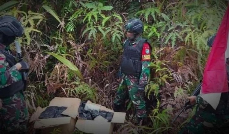 Pasukan TNI Satgas Perbatasan Temukan Kristal Sabu-sabu Rp51 Miliar di Hutan