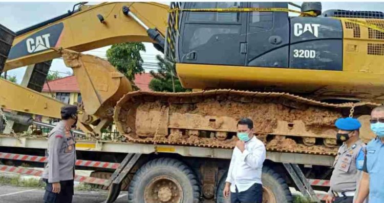 Razia PETI Tim Gabungan Temukan Alat Berat, Polres Bungo Cari Pemiliknya