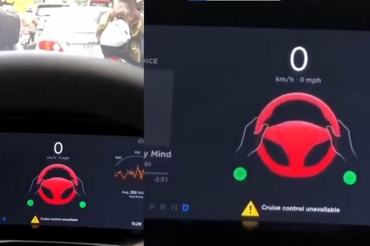 Viral! Autopilot Mobil Tesla Menyerah Hadapi Macet: Take Over Immediately