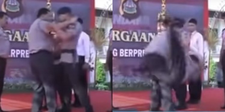 Viral! Jenderal Polisi Ini Tiba-tiba Banting Anak Buahnya, Ternyata...