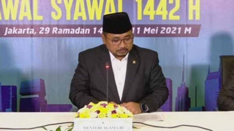 Pemerintah Tetapkan Lebaran 1442 H Kamis 13 Mei, Yaqut: Tidak Ada yang Melaporkan yang Melihat Hilal