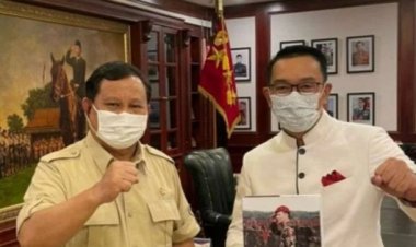 Menhan Prabowo Disambangi Ridwan Kamil, Ngobrol Politik: Obrolan Politik lebih kepada Komitmen Gerindra....