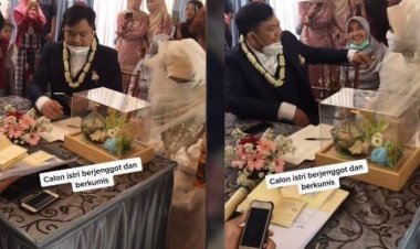 Viral! Pengantin Pria Terkejut Bukan Kepalang Saat Membuka Cadar Sang Mempelai Wanita