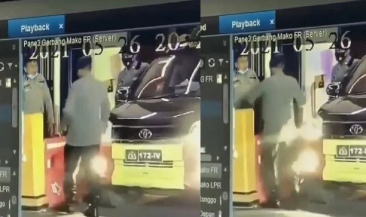 Heboh di Medsos! Polisi Pukul Polisi di Pintu Masuk Mapolda Riau