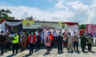 Pj Gubernur Jambi Tinjau Pos Penyekatan Arus Mudik di Batas Jambi-Riau