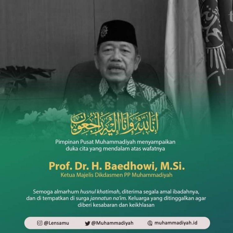 Kabar Duka dari Muhammadiyah, Tokoh Pendidikan Profesor Baedhowi Meninggal Dunia