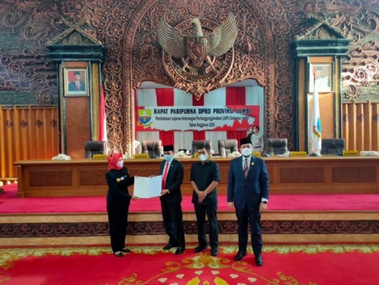 LKPj Gubernur Jambi Tahun Anggaran 2020 Diterima oleh DPRD
