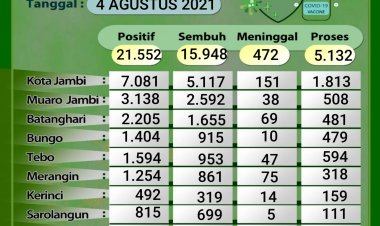 Pecah Rekor, 25 Orang Dilaporkan Meninggal Akibat Corona di Jambi, Terbanyak dari Merangin