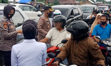 Kapolres Bungo Gelar GESIT, Bagi Vitamin dan Masker Gratis: Kita Harapkan Selalu Patuhi Prokes