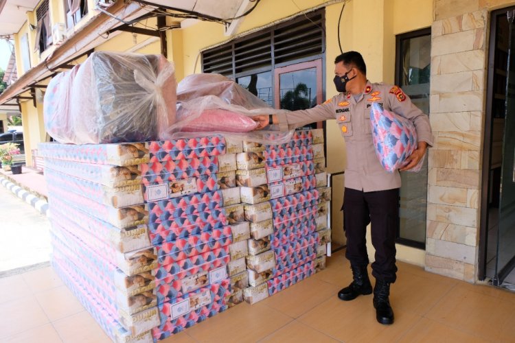 Terima Bantuan 20 Set Kasur, Polres Bungo Siapkan Solusi Shelter Isoman dari Covid-19