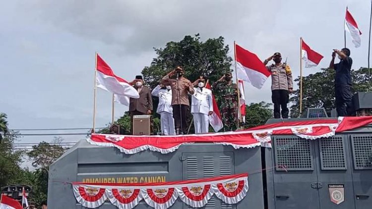 Detik-detik Proklamasi di Bungo Berbeda, Ajak Masyarakat Stop Kendaraan Hormati Bendera Merah Putih