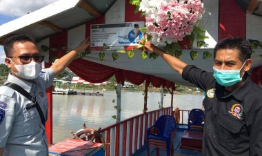 Jasa Raharja Jambi Beri Pelayanan Kesehatan Gratis Kepada Pemilik Kapal Wisata Danau Sipin