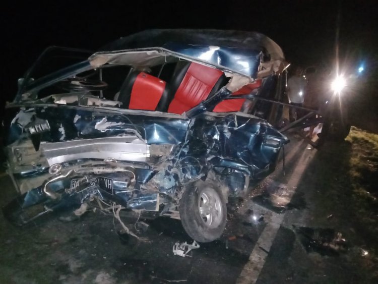 Tabrakan Maut di Jalinsum 22 Bungo-Jambi, Satu Orang Tewas, Empat Luka-luka