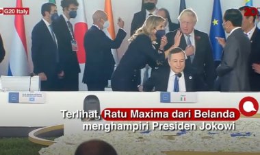 Momen Ratu Maxima Sapa Jokowi Sambil Buka Masker Agar Dikenali Saat di KTT G20 Italia